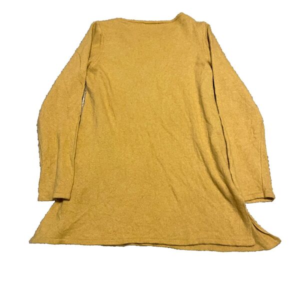 Benedetta B Italy Sweater Merino Wool Cashmere Blend Mustard Yellow Large L - Picture 2 of 5